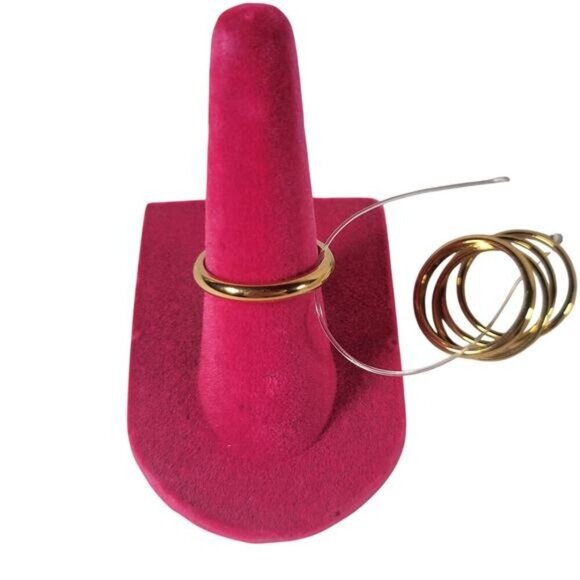 J.Crew Classic Gold Tone Dainty Kathy Ring Set #BN355 Size 6 - Picture 3 of 4